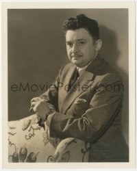 2j1784 JEAN HERSHOLT deluxe 8x10 still 1930s close portrait with cigar & leaning on chair by Hurrell!