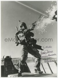 2j0096 JEREMY BULLOCH signed 6.25x8.5 REPRO still 1990s c/u as Boba Fett in Return of the Jedi!