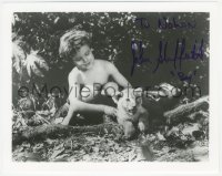 2j0290 JOHNNY SHEFFIELD signed 8x10 REPRO still 1980s as Boy with lion cub in a Tarzan movie!