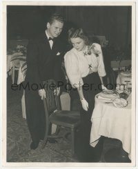 2j1791 JUDY GARLAND/JACKIE COOPER deluxe 8x10 still 1940 on a date at Ciro's nightclub in Hollywood!