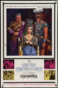 2j1007 CLEOPATRA 1sh 1963 Elizabeth Taylor, Burton, Harrison, Howard Terpning art!