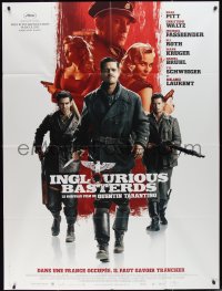 2j0447 INGLOURIOUS BASTERDS French 1p 2009 directed by Quentin Tarantino, Nazi-killer Brad Pitt!