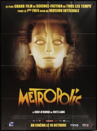 2j0461 METROPOLIS advance French 1p R2011 Fritz Lang classic, Helm as the Maschinenmensch!