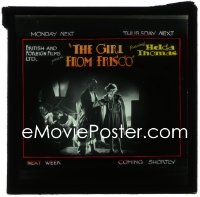 2j1700 GIRL FROM FRISCO English glass slide 1927 German silent romance starring Helga Thomas!