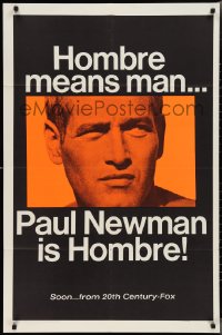 2j1094 HOMBRE teaser 1sh 1966 Paul Newman, Martin Ritt, Fredric March, it means man!