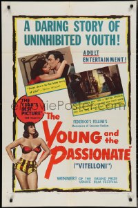 2j1102 I VITELLONI 1sh 1957 Federico Fellini's The Young & The Passionate, wonderful art!