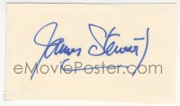 2j0081 JAMES STEWART signed 3x5 index card 1980s it could be framed with the included vintage still!