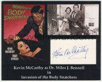 2j0082 KEVIN MCCARTHY signed 3x5 index card in 8x10 display 1990s ready to hang on your wall!