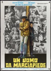 2j0545 MIDNIGHT COWBOY Italian 1p R1980 Dustin Hoffman, Jon Voight, John Schlesinger classic!