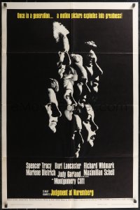 2j1114 JUDGMENT AT NUREMBERG 1sh 1961 Spencer Tracy, Judy Garland, Lancaster, Dietrich, Schell!