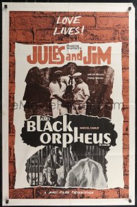 2j1115 JULES & JIM/BLACK ORPHEUS 1sh 1960s Francois Truffaut, Marcel Camus, cool images!