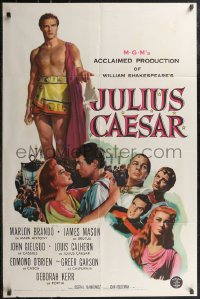 2j1117 JULIUS CAESAR 1sh 1953 art of Marlon Brando, James Mason & Greer Garson, Shakespeare