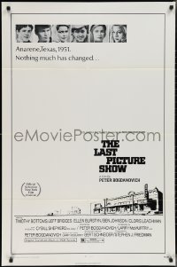 2j1125 LAST PICTURE SHOW 1sh 1971 Peter Bogdanovich, Jeff Bridges & Cybill Shepherd!