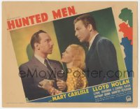 2j1451 HUNTED MEN LC 1938 Mary Carlisle protects Buster Crabbe from racketeer Lloyd Nolan, rare!