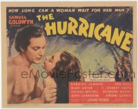 2j1325 HURRICANE TC 1937 art of Dorothy Lamour & Jon Hall, from the authors of Mutiny on the Bounty!