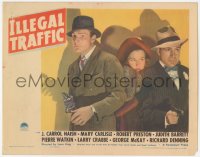 2j1455 ILLEGAL TRAFFIC LC 1938 Mary Carlisle behind Buster Crabbe & J. Carrol Naish with guns, rare!