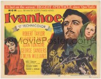 2j1326 IVANHOE TC 1952 art of pretty Elizabeth Taylor, Robert Taylor & Joan Fontaine!