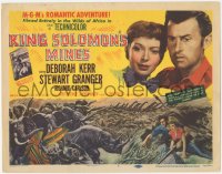 2j1329 KING SOLOMON'S MINES TC 1950 Deborah Kerr, Granger & stampeding African animals, very rare!