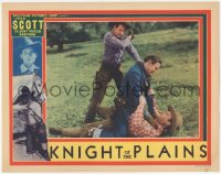 2j1459 KNIGHT OF THE PLAINS LC 1938 cowboy Fred Scott in death struggle, produced by Stan Laurel!