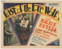 2j1331 LAST OF THE LONE WOLF TC 1930 master jewel thief turned detective Bert Lytell, very rare!