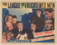 2j1463 LEAGUE OF FRIGHTENED MEN LC 1937 Walter Connolly as Nero Wolfe, Lionel Stander, Irene Hervey