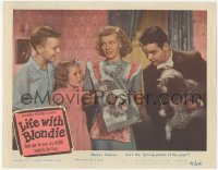 2j1469 LIFE WITH BLONDIE LC 1945 Penny Singleton, Arthur Lake & Daisy the dog on magazine cover!