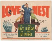 2j1336 LOVE NEST TC 1951 William Lundigan stands between sexy Marilyn Monroe & June Haver!