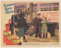 2j1500 NEW YORK TOWN LC 1941 Mary Martin & Fred MacMurray waiting to board cruise ship, ultra rare!