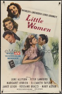 2j1133 LITTLE WOMEN 1sh 1949 June Allyson, Elizabeth Taylor, Peter Lawford, Janet Leigh, O'Brien