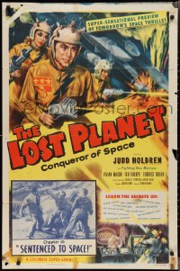 2j1142 LOST PLANET chapter 15 1sh 1953 Judd Holdren, sci-fi serial, cool art, Sentenced to Space!