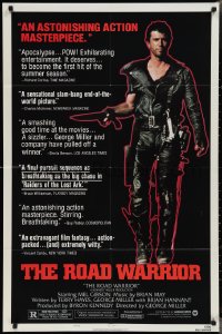 2j1145 MAD MAX 2: THE ROAD WARRIOR style B 1sh 1982 George Miller, Mel Gibson returns as Mad Max!