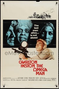 2j1181 OMEGA MAN 1sh 1971 Charlton Heston is the last man alive & he's not alone, I Am Legend!