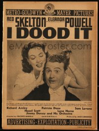 2j0709 I DOOD IT pressbook 1943 Red Skelton, Eleanor Powell, MGM musical comedy, ultra rare!