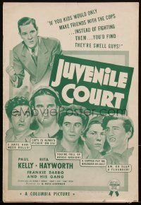 2j0719 JUVENILE COURT pressbook 1938 Rita Hayworth, Paul Kelly, Frankie Darro & His Gang, rare!