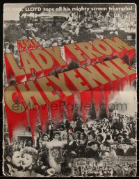 2j0724 LADY FROM CHEYENNE pressbook 1941 Loretta Young, Robert Preston, Edward Arnold, very rare!