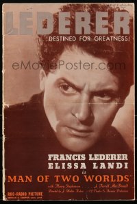 2j0737 MAN OF TWO WORLDS pressbook 1934 transplanted Eskimo Francis Lederer, Elissa Landi, rare!