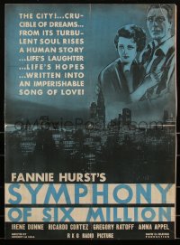 2j0784 SYMPHONY OF SIX MILLION pressbook 1932 Irene Dunne, Ricardo Cortez, Fannie Hurst, ultra rare!