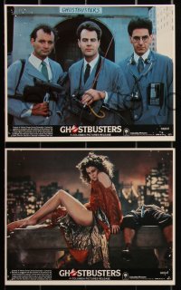 2j1867 GHOSTBUSTERS 8 8x10 mini LCs 1984 Bill Murray, Dan Aykroyd, Ramis, Coming to Save The World