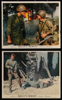 2j1726 KELLY'S HEROES 8 color English FOH LCs 1970 Clint Eastwood, Rickles, Sutherland, WWII!