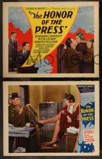 2j1619 HONOR OF THE PRESS 8 LCs 1932 crooked newspaper owner Wheeler Oakman, Rita LaRoy!