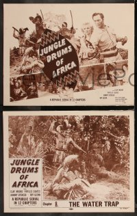 2j1657 JUNGLE DRUMS OF AFRICA 4 chapter 8 LCs 1952 Clayton Moore with Phyllis Coates, The Water Trap!