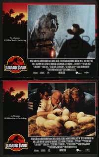 2j1620 JURASSIC PARK 8 LCs 1993 Spielberg, Sam Neill, Laura Dern, Jeff Goldblum, Richard Attenborough