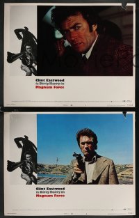 2j1650 MAGNUM FORCE 7 LCs 1973 great images of Clint Eastwood as Dirty Harry, Hal Holbrook!