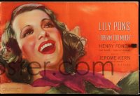 2j0710 I DREAM TOO MUCH pressbook 1935 art of Lily Pons, Henry Fonda's third movie, Jerome Kern!