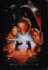 2k1272 REVENGE OF THE SITH style B int'l DS 1sh 2005 Star Wars Episode III, cool art by Drew Struzan!