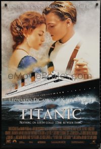 2k1380 TITANIC style B revised int'l DS 1sh 1997 Leonardo DiCaprio & Winslet, James Cameron!