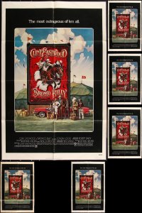 2m0272 LOT OF 7 FOLDED BRONCO BILLY ONE-SHEETS 1980 Clint Eastwood, Huyssen & Huerta art!