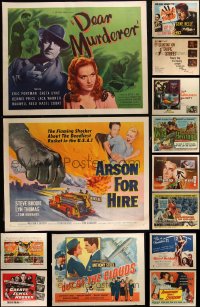 2m0858 LOT OF 17 UNFOLDED MOSTLY 1950S HALF-SHEETS 1950s great images from a variety of movies!