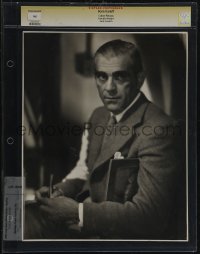 2p1614 BORIS KARLOFF slabbed 10.75x13.75 still 1935 portrait, about to make Return of Frankenstein!