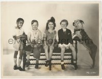 2p1690 OUR GANG deluxe 10x13 still 1920s Stymie, Wheezer, Spud, & Echo posed with Pete the Pup!